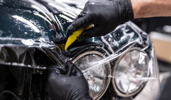 Car,Detailing,Studio,Wrapper,Applying,Protective,Transparent,Foil